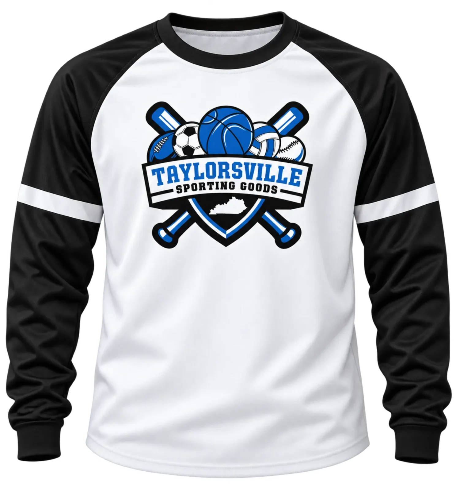 Front of Taylorsville Sporting Goods team jersey